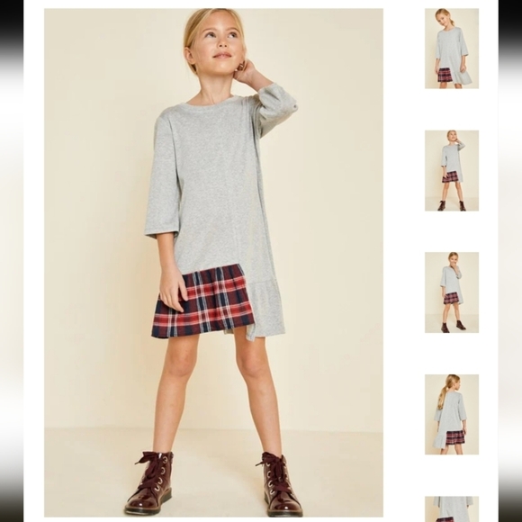 HAYDEN GIRLS Perfectly Balanced Plaid tshirt dress Sz Small NWT - Picture 5 of 12